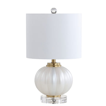 Pearl 17.5" Glass/Crystal LED Table Lamp - JONATHAN Y